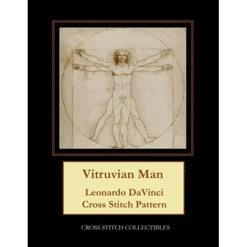 Vitruvian Man: Leonardo DaVinci Cross Stitch Pattern