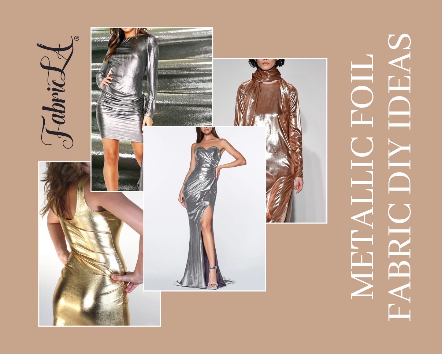 Hologram Metallic Foil Spandex Knit Fabric 4-Way Stretch, 60" Inch Wide | Silver Iridescent