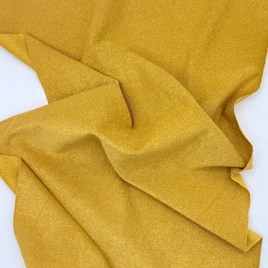Micro Suede Spandex Fabric – Mustard – 58"/60" | Soft & Stretchy