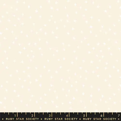 Mini Starry White On Natural 43"/44" Fabric Per Yard