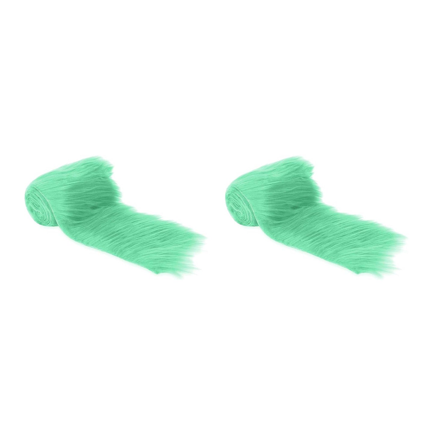 FabricLA Mohair Shaggy Faux Fur Fabric - Pre Cut Strips | Trim Ribbon | DIY Craft, Hobby, Costume, Decoration - Pack of 2