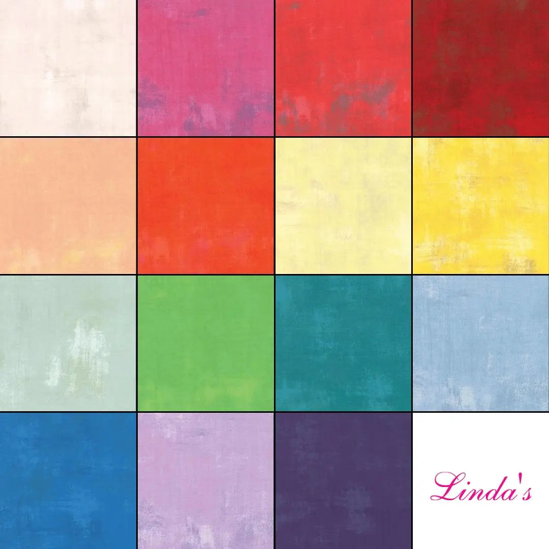 Moda Grunge Rainbow Fat Quarter Bundle - Set of 15