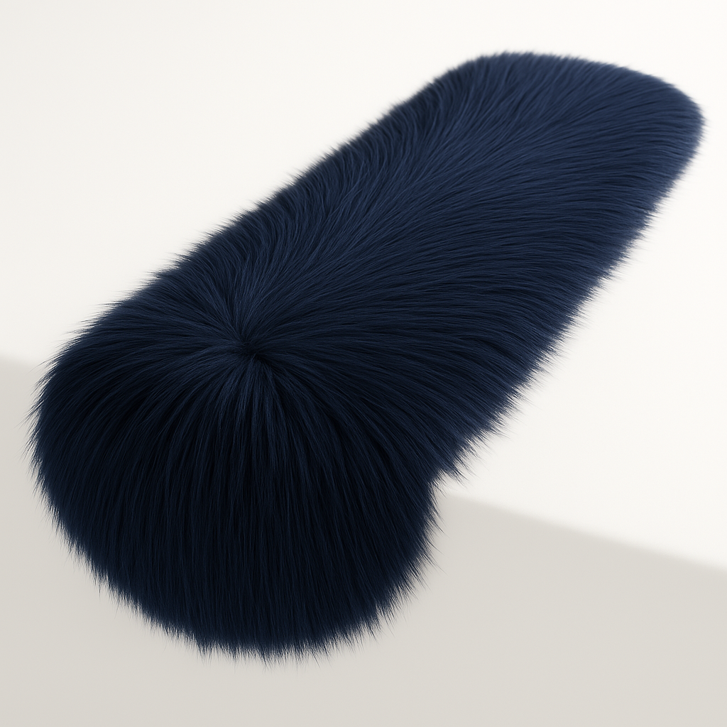 Faux Fur Table Runners – Elegant Decor for Every Occasion - Navy Blue