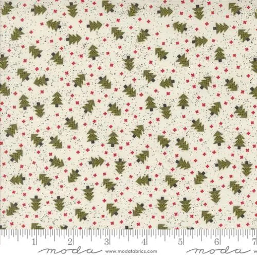 Natural Vanilla Emmitt And Ivy Christmas Trees 44"/45" Fabric Per Yard