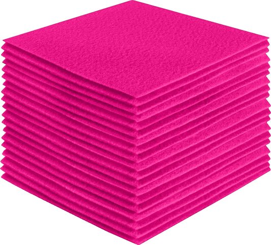 FabricLA Acrylic Felt Craft Sheet Packs – Neon Pink | Soft 100% Acrylic Felt Sheets for DIY & Crafts