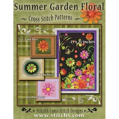 Summer Garden Floral Cross Stitch Patterns