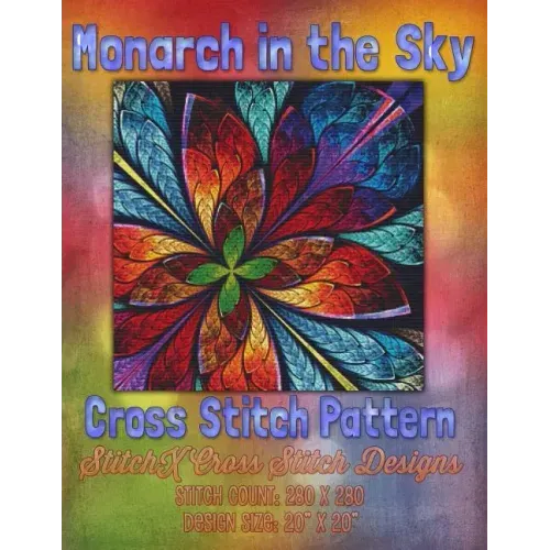 Monarch in the Sky Cross Stitch Pattern