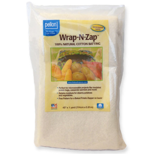 Pellon Wrap-N-Zap Microwave Safe Cotton Batting