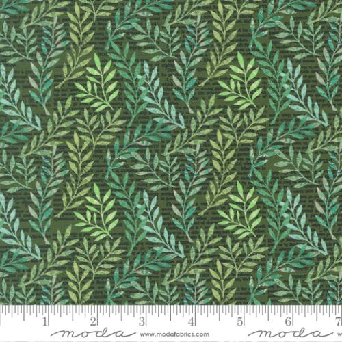 Paper Hamlet Topiary Leaves Cotton 44"/45" Fabric Per Yard