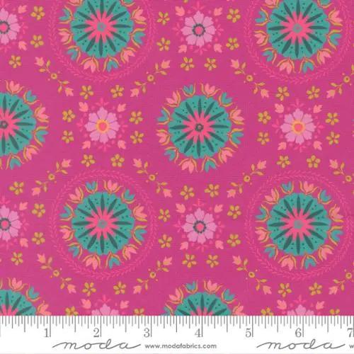 Parlor Mandala Passion Fruit Cotton 44"/45" Fabric Per Yard