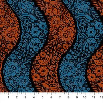 Perennial Borders Village Path in Night AMT139-99L Cotton 44"/45" Fabric Per Yard