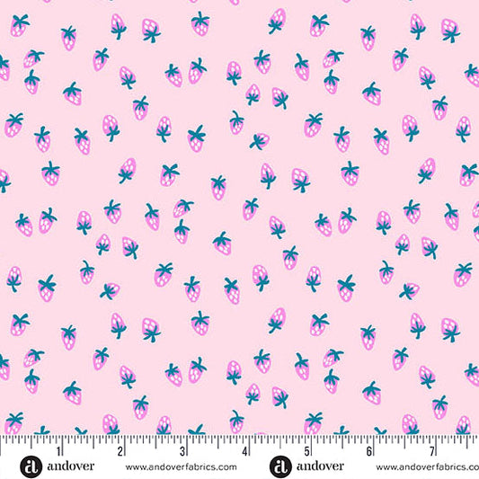 Petal Berry Sweet Color Pop Playground Cotton 44"/45" Fabric Per Yard