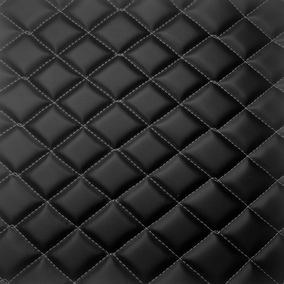 Diamond Quilted Foam Backed Faux Leather Vinyl Fabric