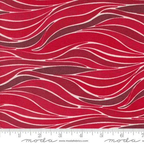 Pine Valley Berry Sleigh Ride Stripes Red 44"/45" Fabric Per Yard