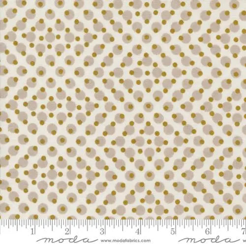 Pine Valley Snow Natural Geometric Dots 44"/45" Fabric Per Yard