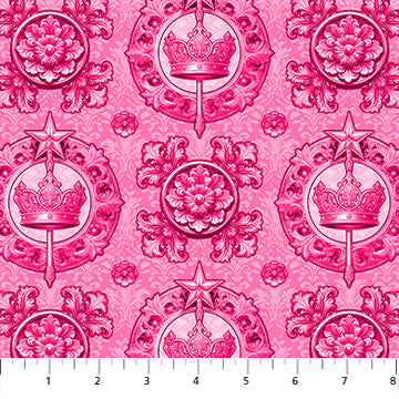 Pink Emblem Good Together Cotton 44"/45" Fabric Per Yard
