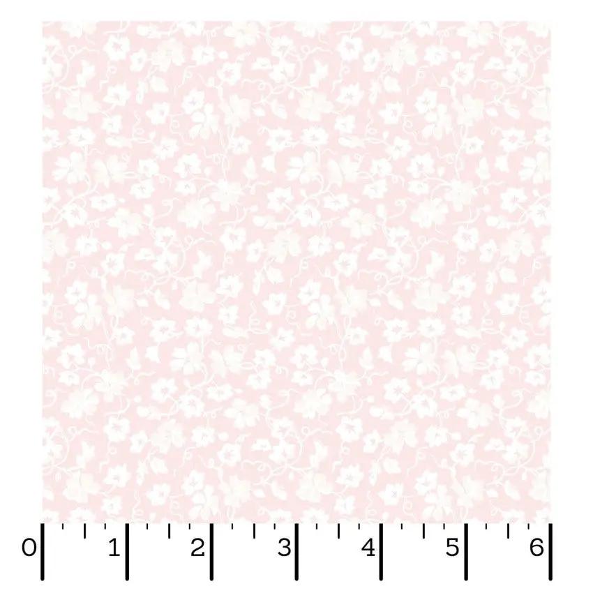 Pink Packed Ditsy La Fleur Flannel Cotton 42"/43" Fabric Per Yard
