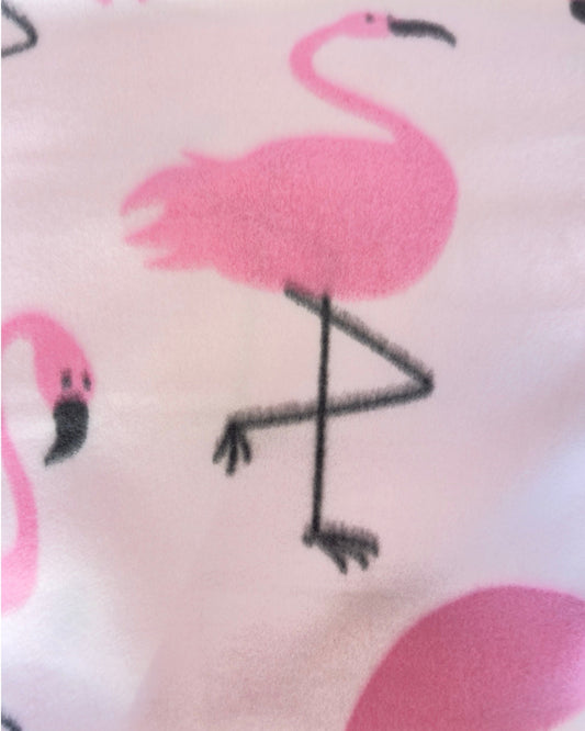 Pink Flamingo Print Anti-Pill Polar Fleece Fabric – 60 Inches Wide | Cozy & Fun | FabricLA