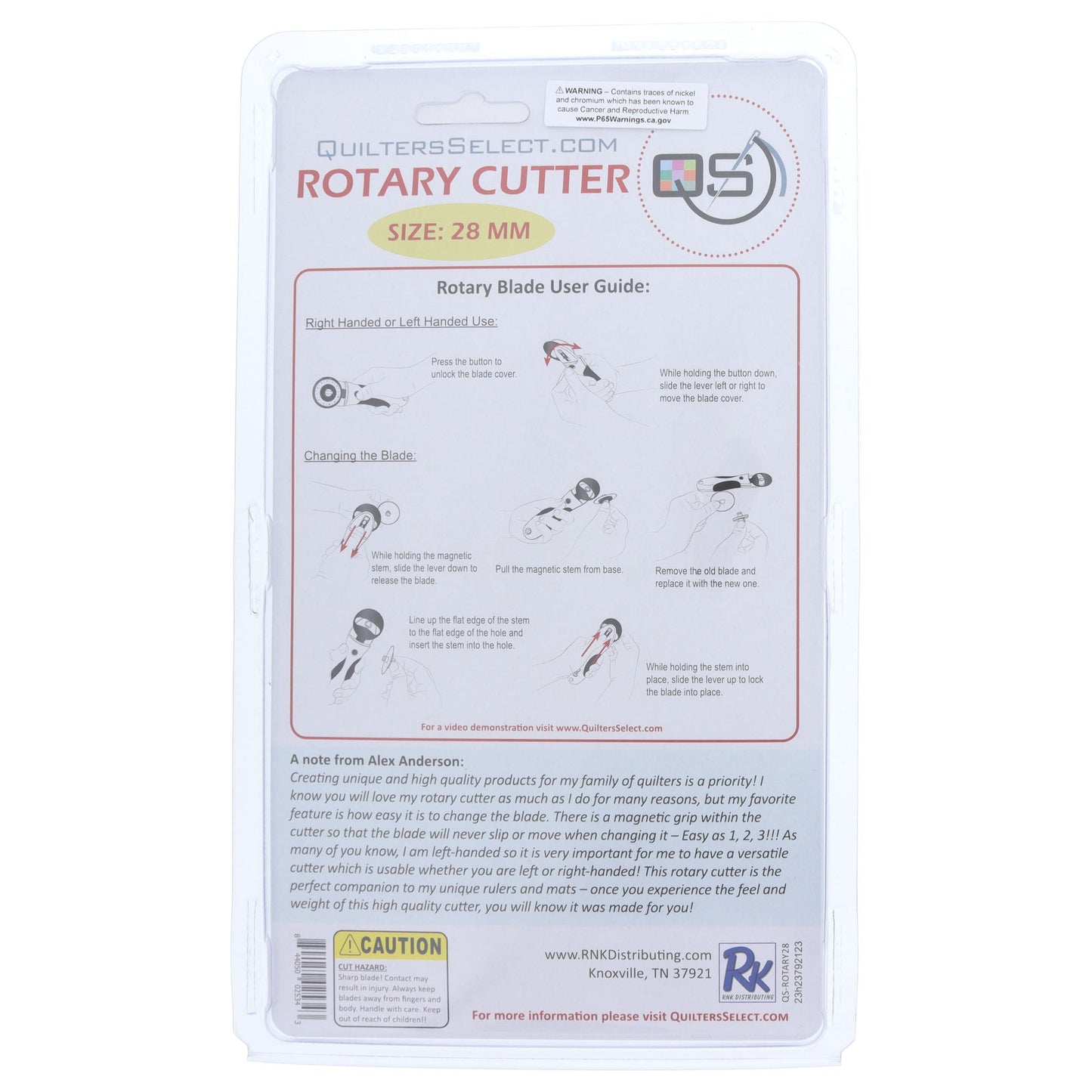 28mm Rotary Cutter, Quilter's Select