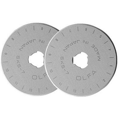 Olfa 45mm Replacement Rotary Blades 2pk