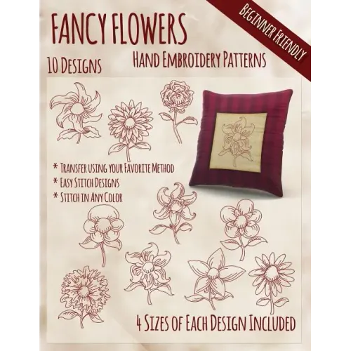Fancy Flowers Hand Embroidery Patterns