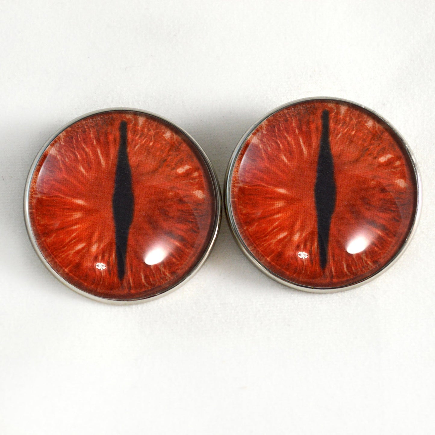 Red Dragon Sew-On Button Glass Eyes