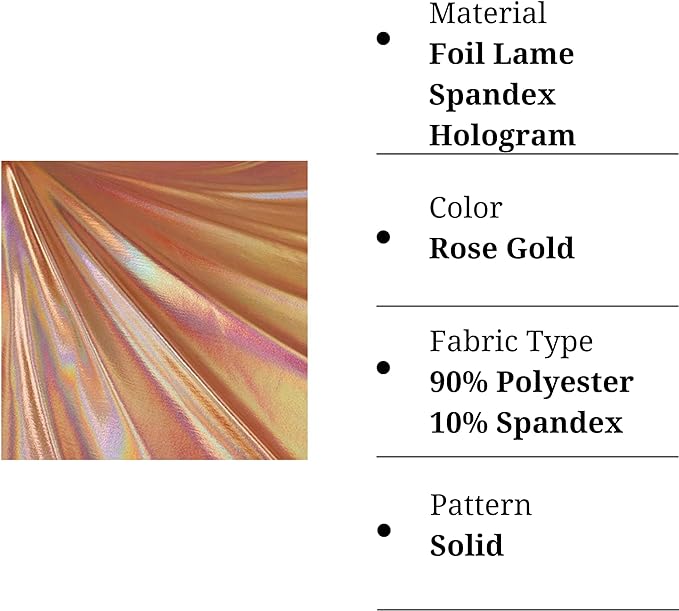 Hologram Metallic Foil Spandex Knit Fabric 4-Way Stretch, 60" Inch Wide| Multicolor