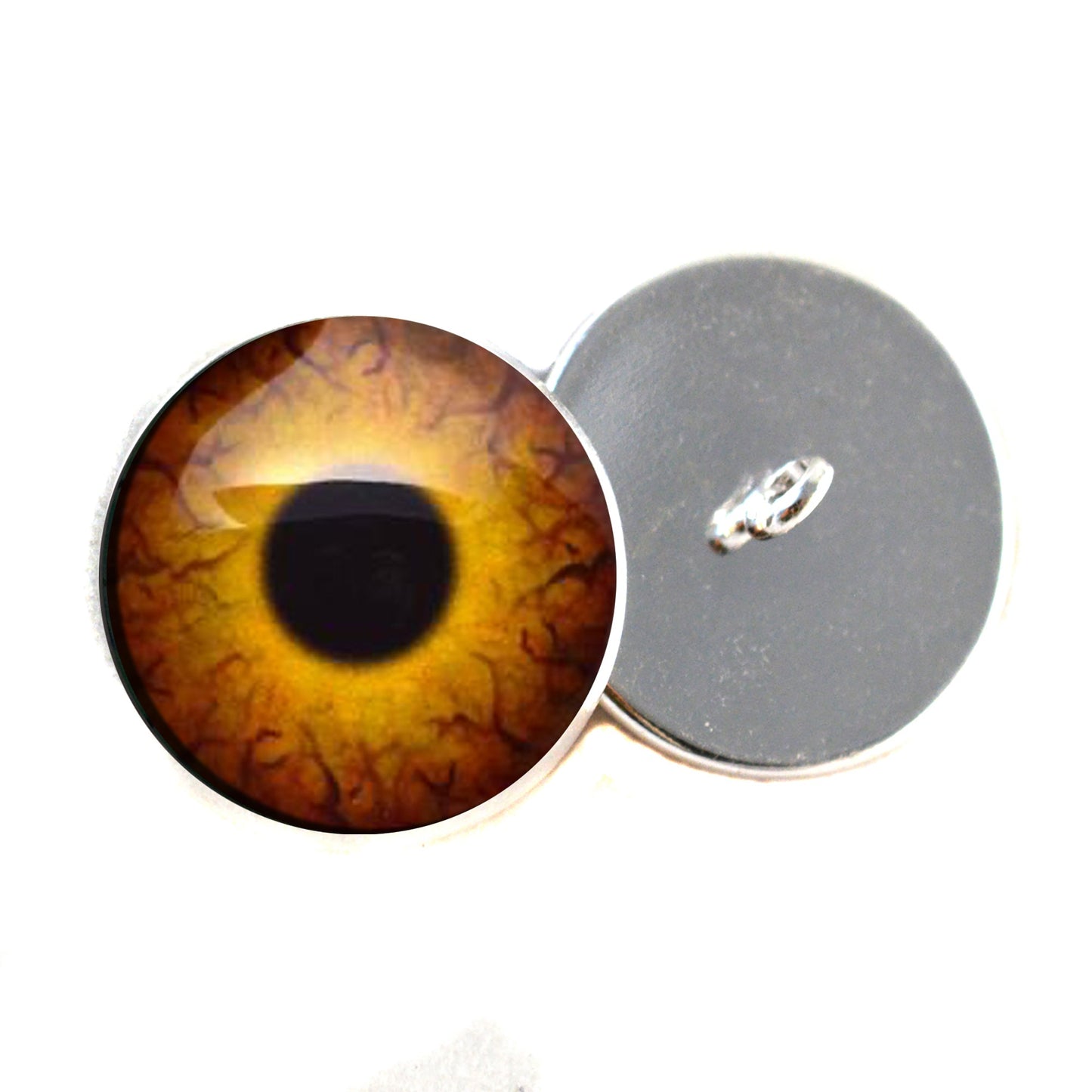 Round Dinosaur Sew-On Button Glass Eyes