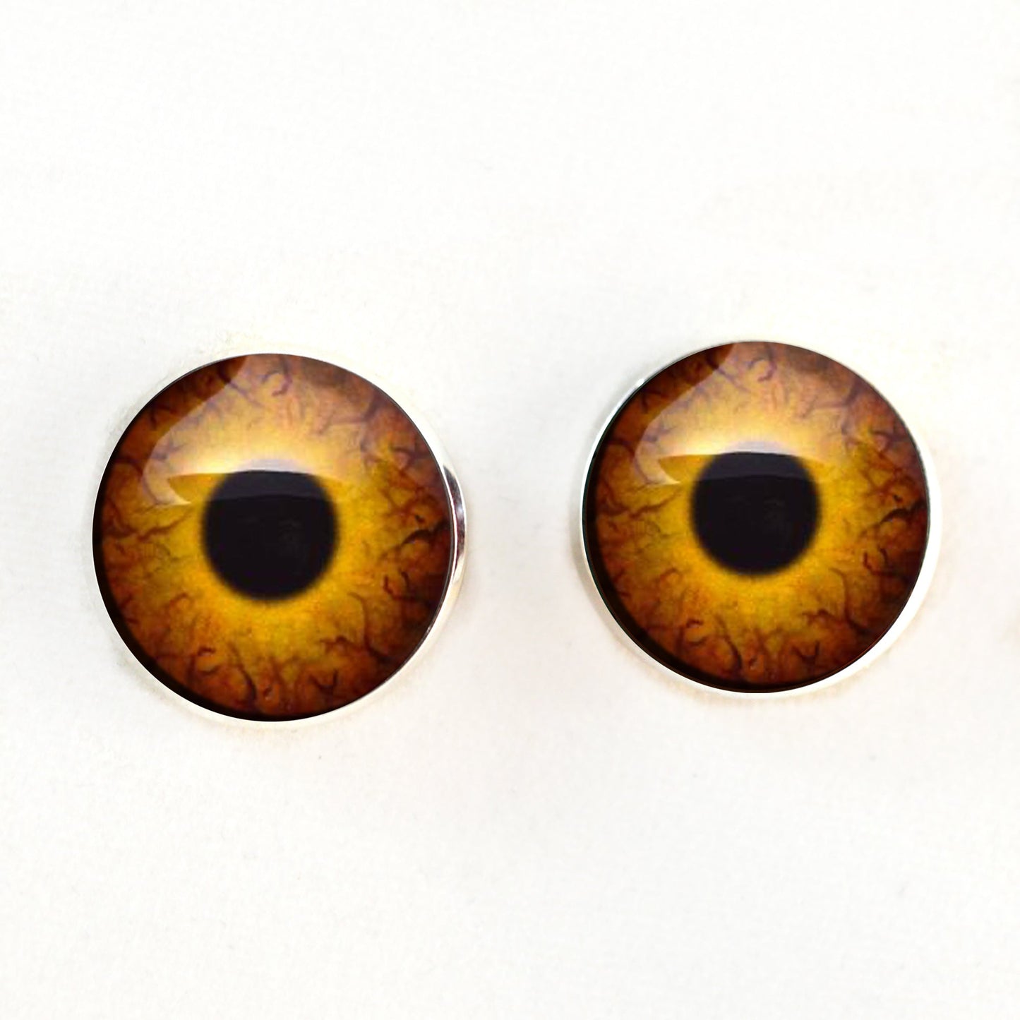 Round Dinosaur Sew-On Button Glass Eyes