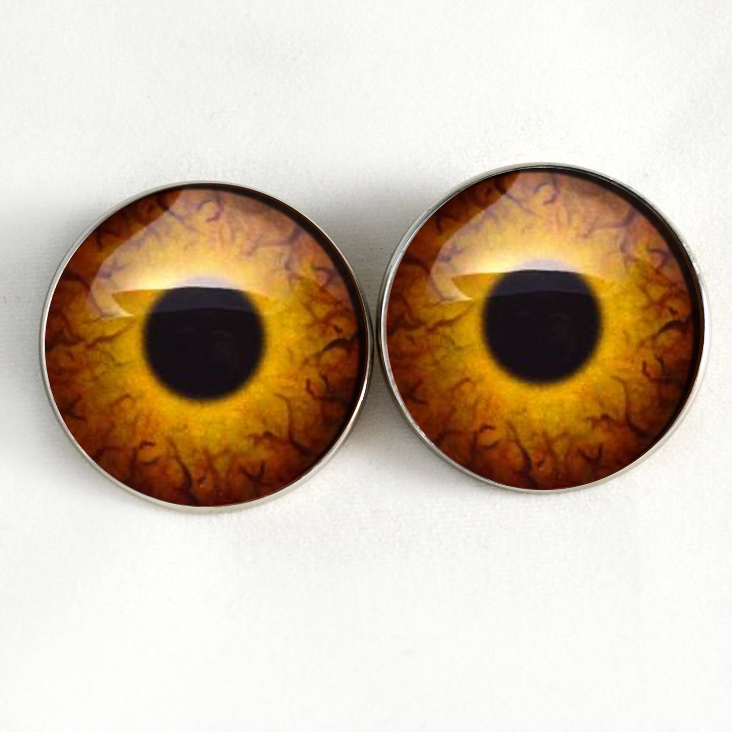 Round Dinosaur Sew-On Button Glass Eyes