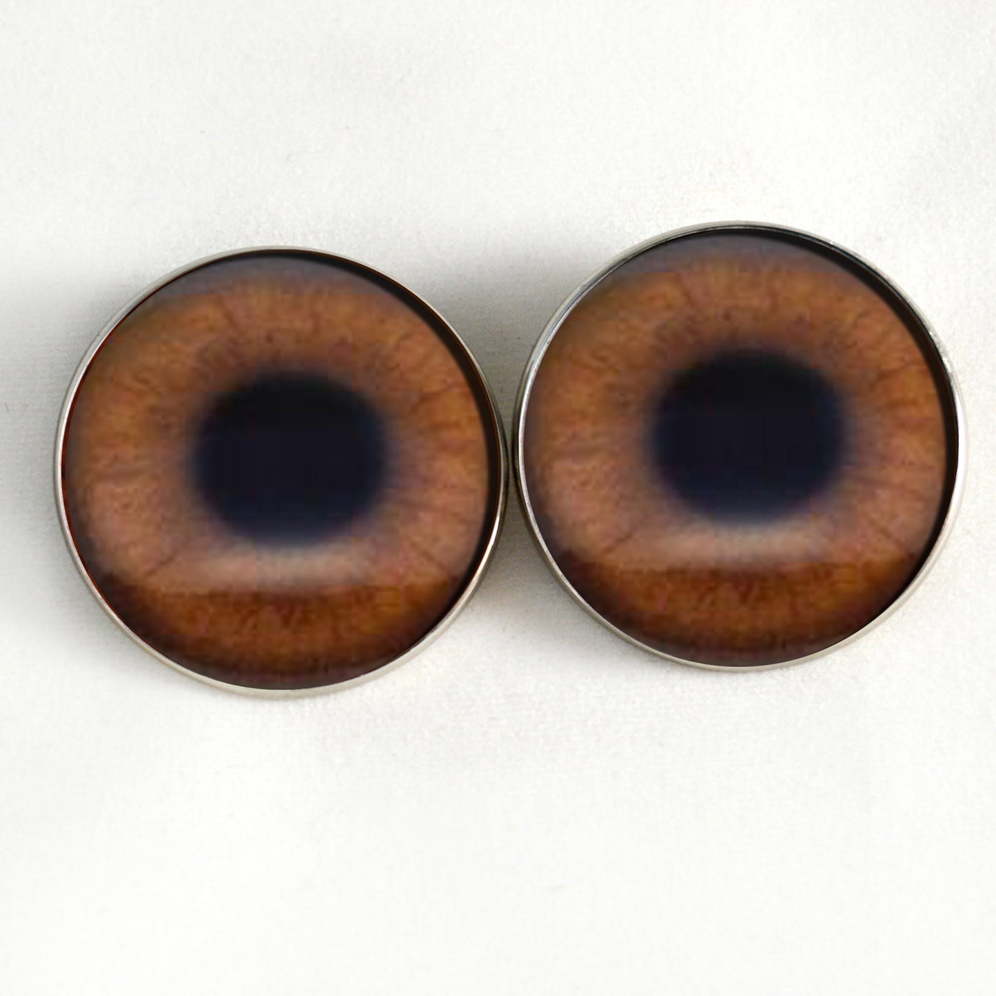 Sasquatch Sew-On Button Glass Eyes