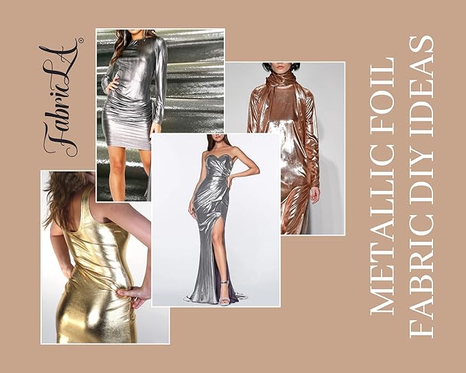 Hologram Metallic Foil Spandex Knit Fabric 4-Way Stretch, 60" Inch Wide| Multicolor