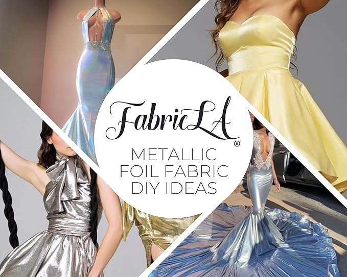 Hologram Metallic Foil Spandex Knit Fabric 4-Way Stretch, 60" Inch Wide| Multicolor