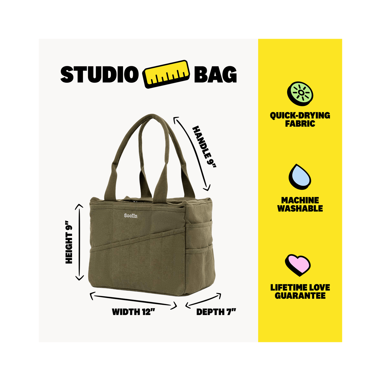 Soolla® Studio Bag, Coffee Bean