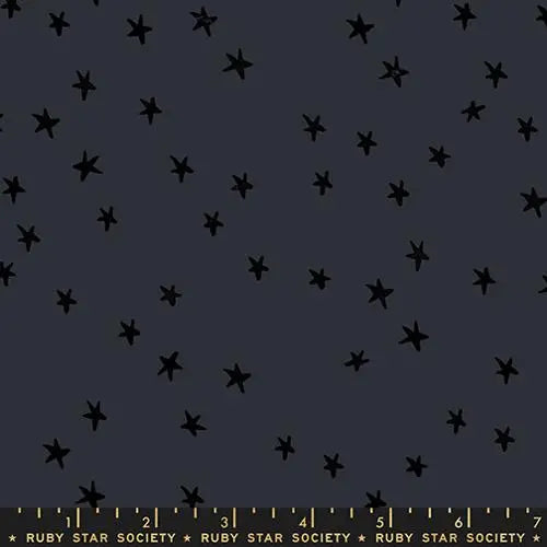 Starry New Charcoal 43"/44" Fabric Per Yard