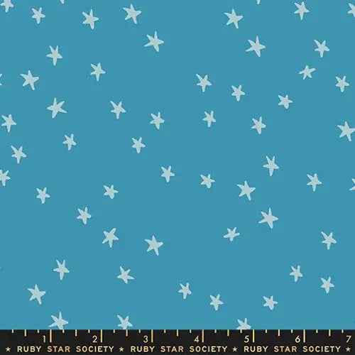 Starry New Vintage Blue 43"/44" Fabric Per Yard