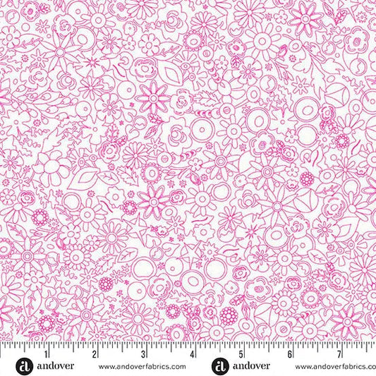 Sun Print Whisper Cosmos Woodland 44"/45" Fabric Per Yard