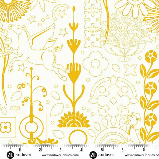 Sun Print Whisper Sunshine Cameo 44"/45" Fabric Per Yard