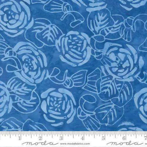 Sunburst Batiks Cobalt 4370-38 Cotton 44"/45" Fabric Per Yard