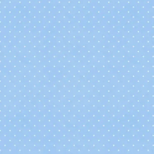 Sweet Cherry - Dot Blue Cotton 44"/45" Fabric Per Yard