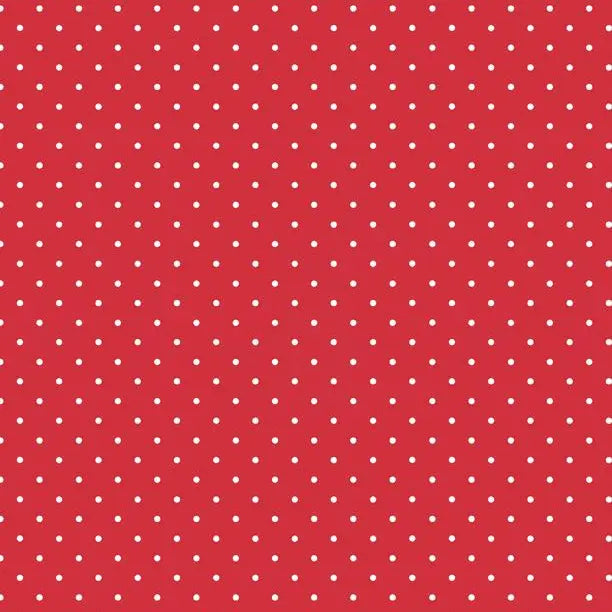 Sweet Cherry - Dot Red Cotton 44"/45" Fabric Per Yard
