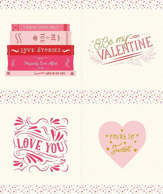 Sweetheart 36" x 43" Love Stories Pillow Panel Sparkle