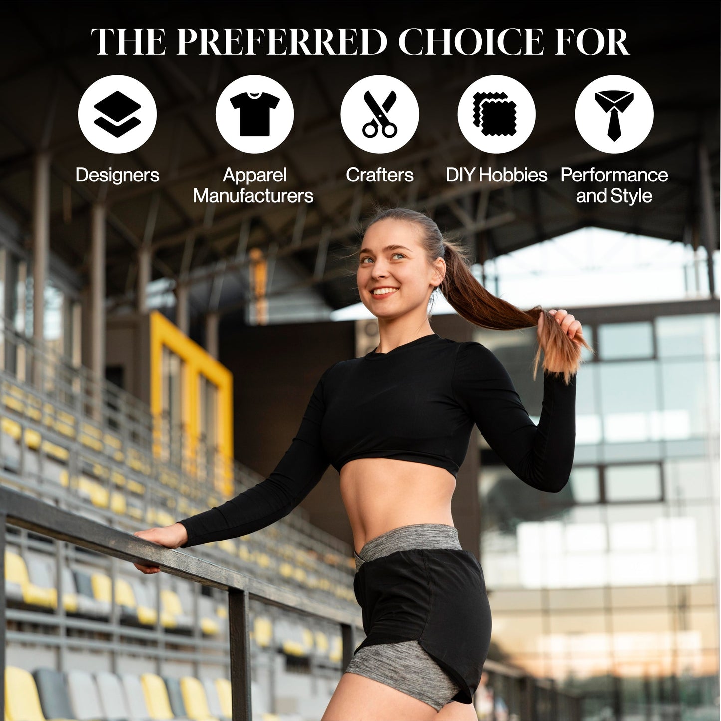 FabricLA Nylon Spandex Swimwear Tricot Fabric | Yellow