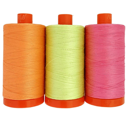Tula Pink Aurifil Neons 3 Spool Thread Kit
