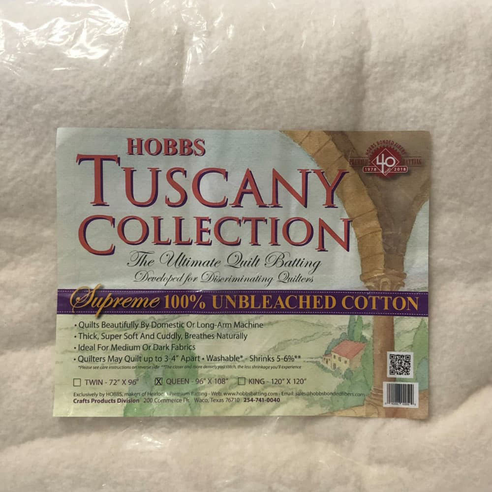 Hobbs Tuscany Supreme 100% Natural Cotton Batting