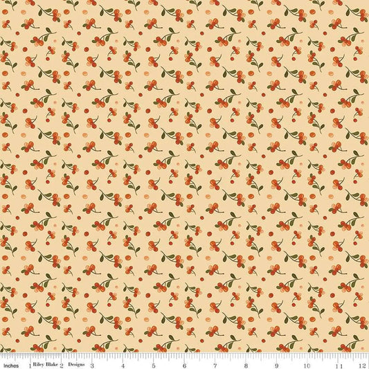 The Awe of Autumn Bittersweet Latte 43"/44" Fabric Per Yard