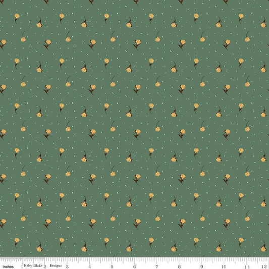 The Awe of Autumn Flower Toss Pine 43"/44" Fabric Per Yard