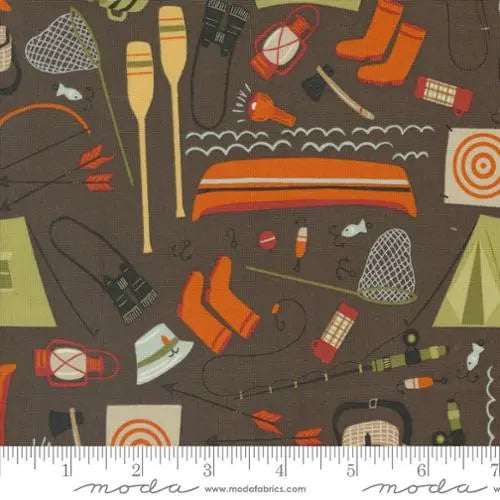 The Great Outdoors Bark Brown 44"/45" Fabric Per Yard
