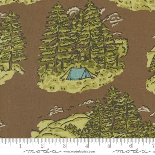 The Great Outdoors Soil Brown 44"/45" Fabric Per Yard