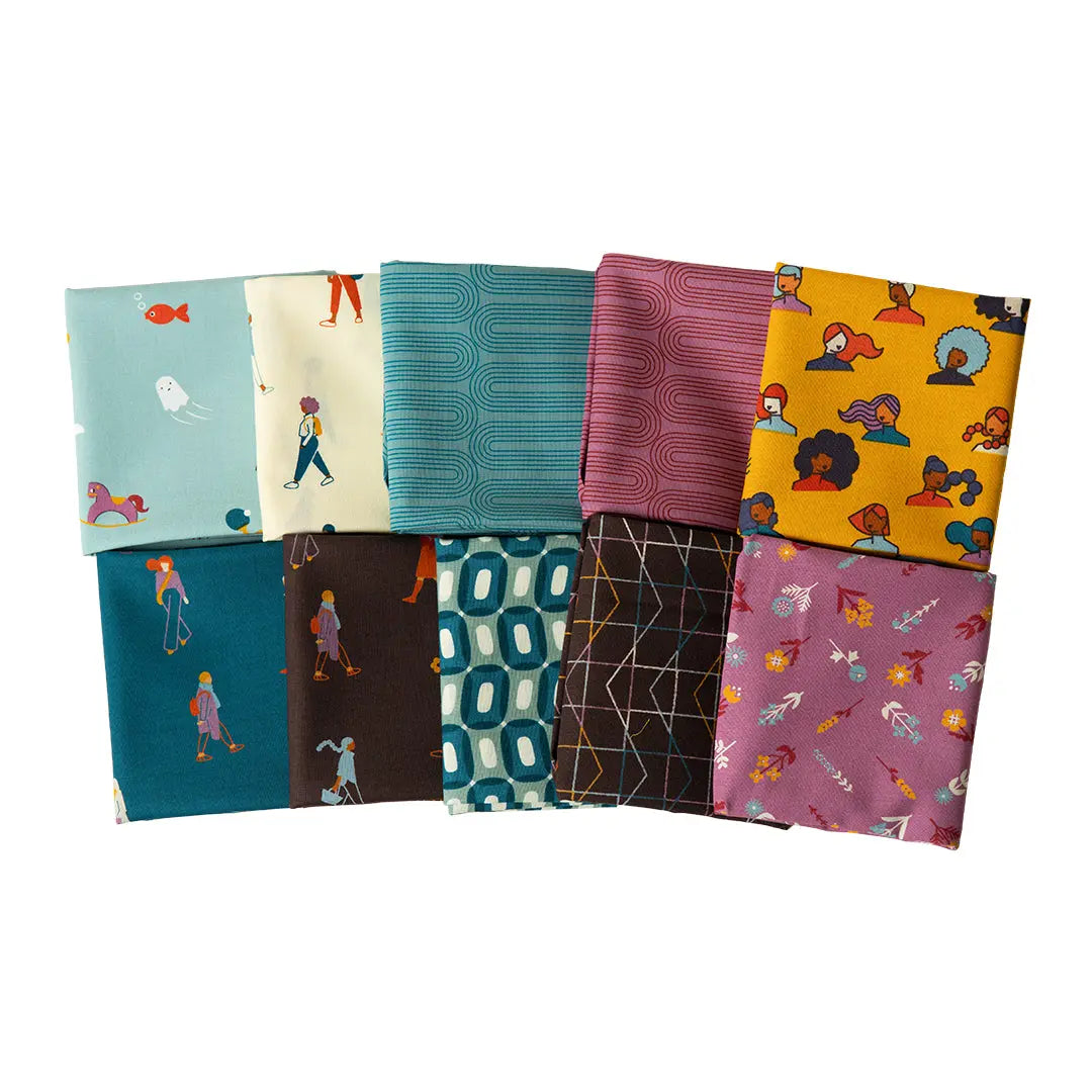 To and Fro Fat Quarter Bundle - Set of 10